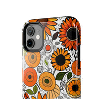 Sunflowers and Daisies Retro Fall Vibes Tough Phone Cases!