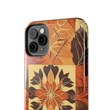 Reddish Orange Star Flower Fall Vibes Tough Phone Cases!