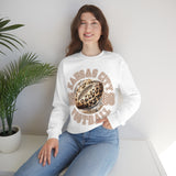 Kansas City Football Leopard Print Football Unisex Heavy Blend Crewneck Sweatshirt! Football Season!