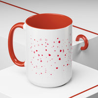 Disco Fox I Love You Valentines Day Accent Coffee Mug (11, 15oz)! Free Shipping! Microwave and Dishwasher Safe! BPA Free