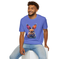 Easter Bunny With Glasses Unisex Graphic Tees! Spring Vibes! All New Heather Colors!!! Free Shipping!!!