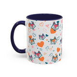 Coffee Mug - Fox Heart Medley Valentines Day Mug (11, 15oz)