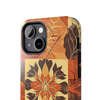 Reddish Orange Star Flower Fall Vibes Tough Phone Cases!