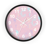 Boho Paint Washed Pink Print Wall Clock! Perfect For Gifting! Free Shipping!!! 3 Colors Available!