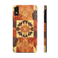 Reddish Orange Star Flower Fall Vibes Tough Phone Cases!