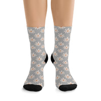 Grey Daisy Unisex Eco Friendly Recycled Poly Socks!!! Free Shipping!!! 58% Recycled Materials!