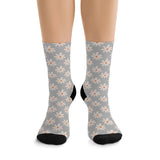 Grey Daisy Unisex Eco Friendly Recycled Poly Socks!!! Free Shipping!!! 58% Recycled Materials!