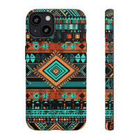 Turquoise Aztec Tough Cases! Cellphone Cases! Multiple Sizes Available! Apple iPhone, Samsung Galaxy, and Google Pixel devices!