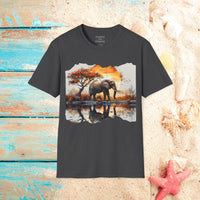 Elephant Golden Hour Unisex Graphic Tees! Summer Vibes! All New Heather Colors!!! Free Shipping!!!