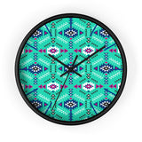 Aztec Print Mint and Navy Wall Clock! Perfect For Gifting! Free Shipping!!! 3 Colors Available!