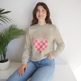 Valentines Day Let Them Plaid Heart Edition Unisex Sweatshirt! Retro! Free Shipping!!!