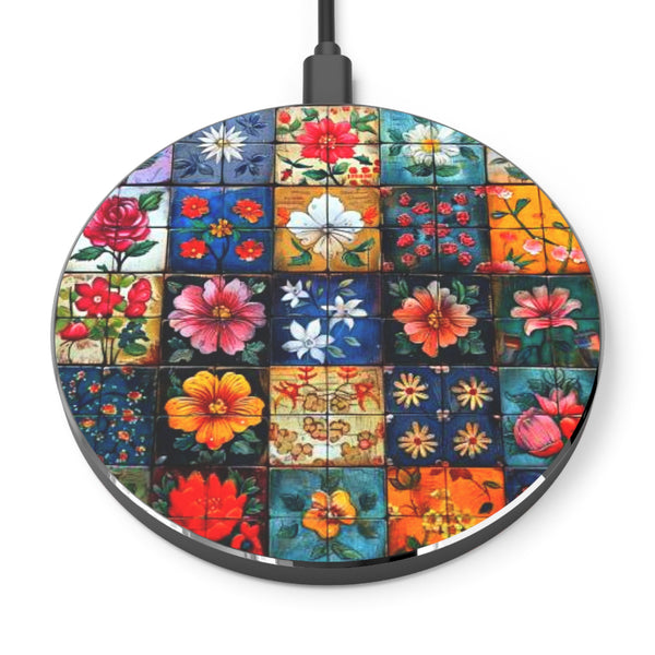 Boho Patchwork Floral Quilt Wireless Phone Charger! Free Shipping!!!