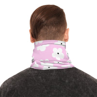 Pastel Purple Floral Lightweight Neck Gaiter! 4 Sizes Available! Free Shipping! UPF +50! Great For All Outdoor Sports!