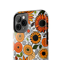 Sunflowers and Daisies Retro Fall Vibes Tough Phone Cases!