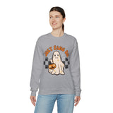 Just Fang On Retro Ghost Unisex Heavy Blend Crewneck Sweatshirt! Halloween! Fall Vibes!