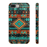 Turquoise Aztec Tough Cases! Cellphone Cases! Multiple Sizes Available! Apple iPhone, Samsung Galaxy, and Google Pixel devices!