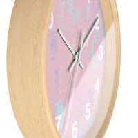 Boho Paint Washed Pink Print Wall Clock! Perfect For Gifting! Free Shipping!!! 3 Colors Available!