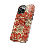 Royal Red Floral Fall Vibes Tough Phone Cases!