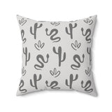 Western/Boho Snakes and Botanicals Plants Grey Square Pillow!