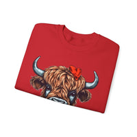 Valentines Day Highlander Cow Love Unisex Sweatshirt! Retro! Plus Sizes Available!