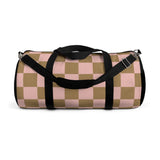 Pink Beige and Cream Plaid Duffel Bag! Free Shipping!!!