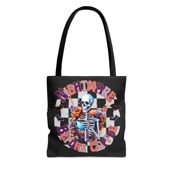 Nightmare Before Coffee Funny Halloween Fall Vibes Tote Bag!