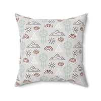 Western/Boho Grey Teepee Dreamcatcher Square Pillow!