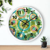 Boho Green Tie Dye Wall Clock! Perfect For Gifting! Free Shipping!!!