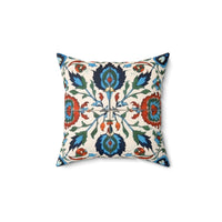 Western/Boho Red and Blue Florals Square Pillow!