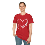 Valentines Day Butterfly Heart Medley White Version Unisex Graphic Tee! All New Heather Colors!!! Free Shipping!!!