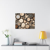 Farmhouse Wooden Tree Slice Elements Canvas Gallery Wraps!