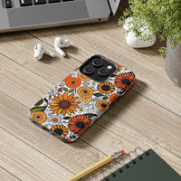 Sunflowers and Daisies Retro Fall Vibes Tough Phone Cases!