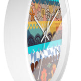 Groovy Patchwork Purple and Pink Print Wall Clock! Perfect For Gifting! Free Shipping!!! 3 Colors Available!