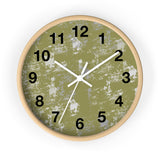 Boho Paint Washed Green Print Wall Clock! Perfect For Gifting! Free Shipping!!! 3 Colors Available!