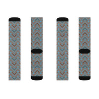 Vintage Western Grey Aztec Print Socks! 3 Sizes Available! Fast and Free Shipping!!! Giftable!