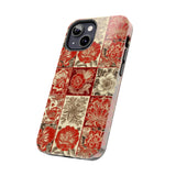 Royal Red Floral Fall Vibes Tough Phone Cases!