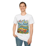 The Teacher Floral School Bus Unisex Graphic Tees! All New Heather Colors!!! Free Shipping!!! Back To School!