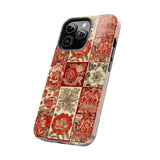 Royal Red Floral Fall Vibes Tough Phone Cases!