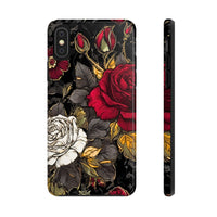 White and Red Roses Gothic Inspired Halloween Tough Phone Cases! Fall Vibes!