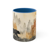 Acid Wash Black Bears Grey and Orange Autumn Accent Coffee Mug, 11oz! Multiple Colors Available! Fall Vibes!