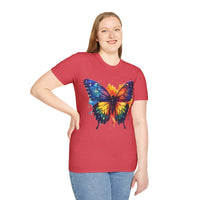 Spring Rainbow Butterfly Unisex Graphic Tees! Spring Vibes! All New Heather Colors!!! Free Shipping!!!