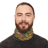 Green Floral Print Lightweight Neck Gaiter! 4 Sizes Available! Free Shipping! UPF +50! Great For All Outdoor Sports!