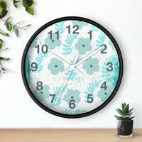 Boho Vintage Distressed Floral Aqua Blue Wall Clock! Perfect For Gifting! Free Shipping!!! 3 Colors Available!