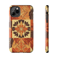 Reddish Orange Star Flower Fall Vibes Tough Phone Cases!