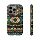 Black Aztec Tough Cases! Cellphone Cases! Multiple Sizes Available! Apple iPhone, Samsung Galaxy, and Google Pixel devices!