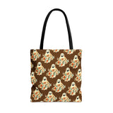 Retro 70's inspired Daisy Sheet Happy Ghost Fall Vibes Tote Bag!