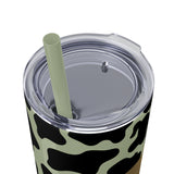 Your So Golden Butterfly Cow Printed Skinny Tumbler with Straw, 20oz! Multiple Colors!