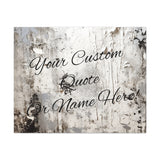 Custom Personalized Quote or Name Western Grey and White Canvas Gallery Wraps!