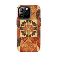 Reddish Orange Star Flower Fall Vibes Tough Phone Cases!