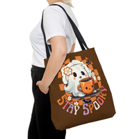 Stay Spooky Happy Little Ghost Halloween Fall Vibes Tote Bag!